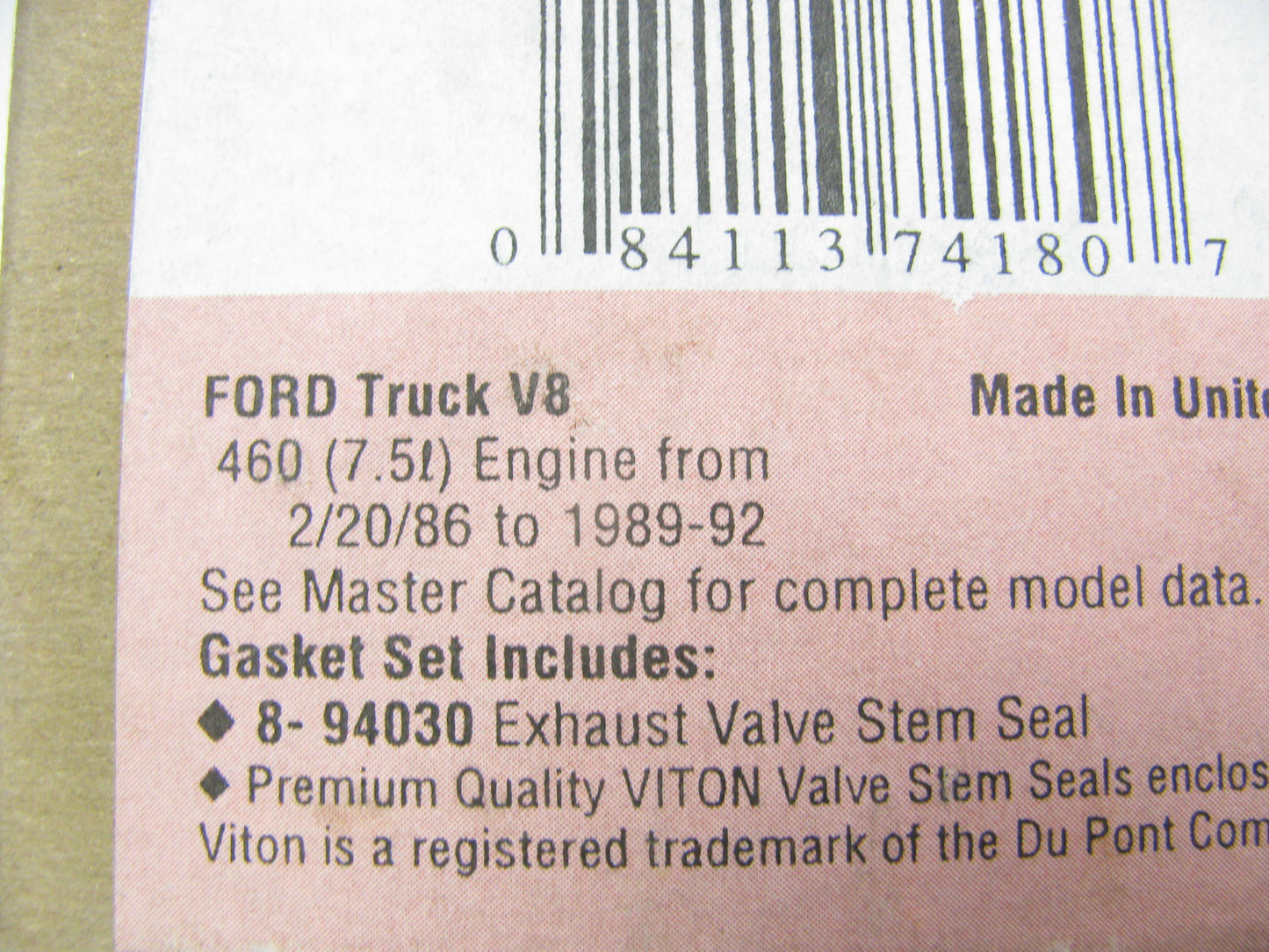 Fel-pro SS72702 Exhaust Valve Stem Seal Set For 1986-1992 Ford 460 7.5L-V8