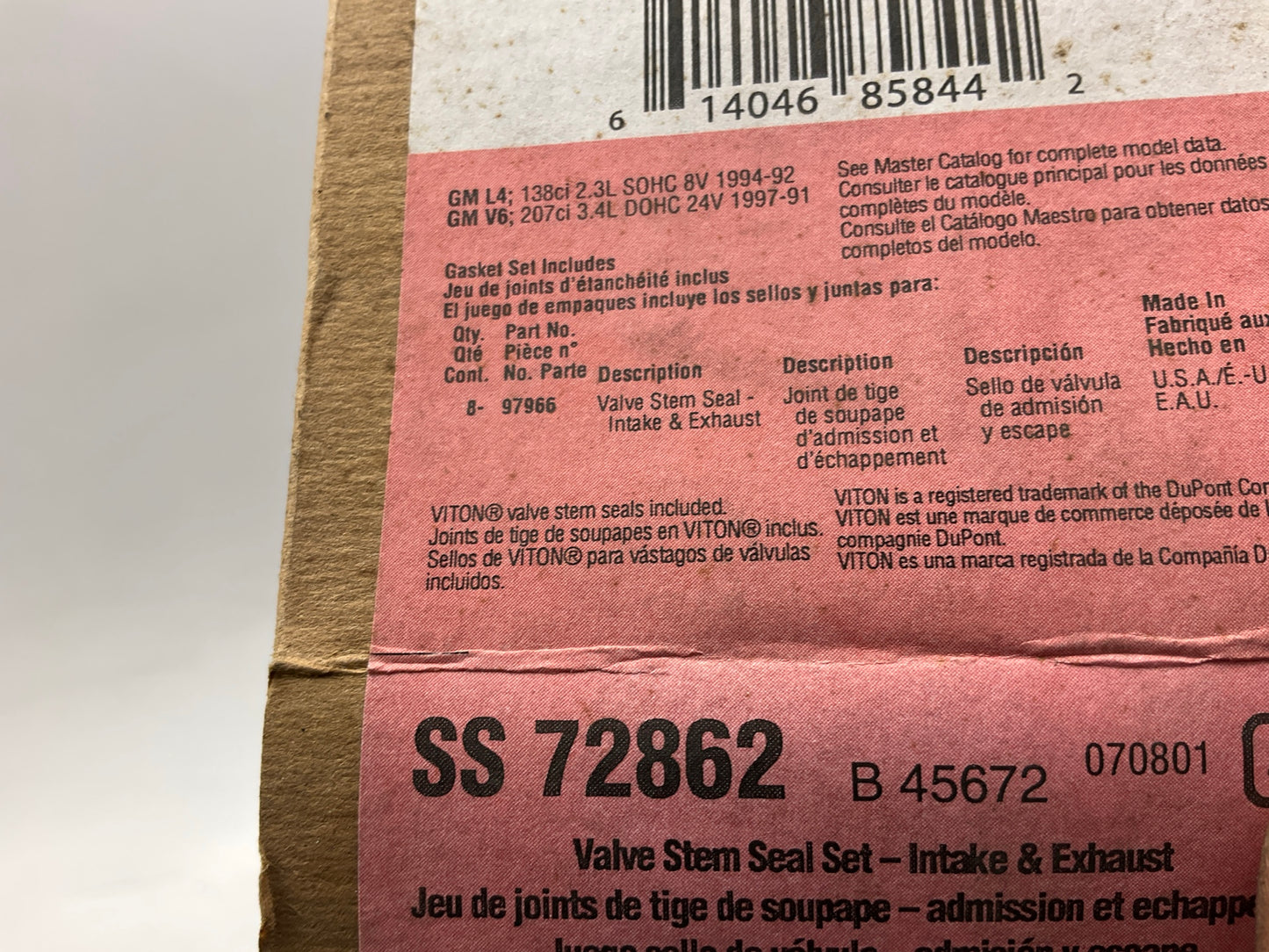 FEL-PRO SS72862 Valve Stem Seal Set - 91-97 Chevy Olds Pontiac 2.3L L4, 3.4L V6