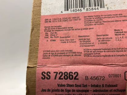FEL-PRO SS72862 Valve Stem Seal Set - 91-97 Chevy Olds Pontiac 2.3L L4, 3.4L V6