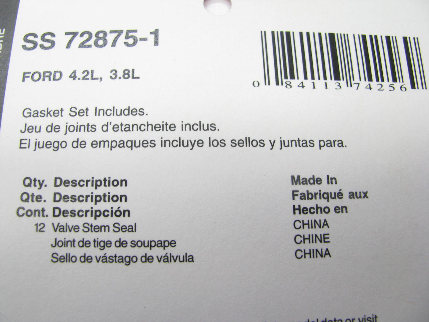 FEL-PRO SS72875-1 Valve Stem Seal Set 96-98 Mustang Thunderbird Cougar 3.8L V6