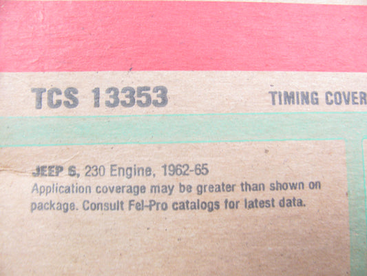 Fel-pro TCS13353 Timing Cover Gasket Set For 1962-1965 Jeep 230