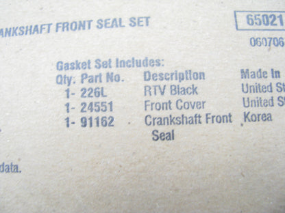 Fel-Pro TCS24551 FRONT Crankshaft Seal Kit 73-02 VW Audi 1.5L 1.6L 1.7L 1.8 2.0L