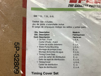 Fel-Pro TCS45002 Timing Cover Gasket Set For 1967-1976 Buick 400 430 455-V8