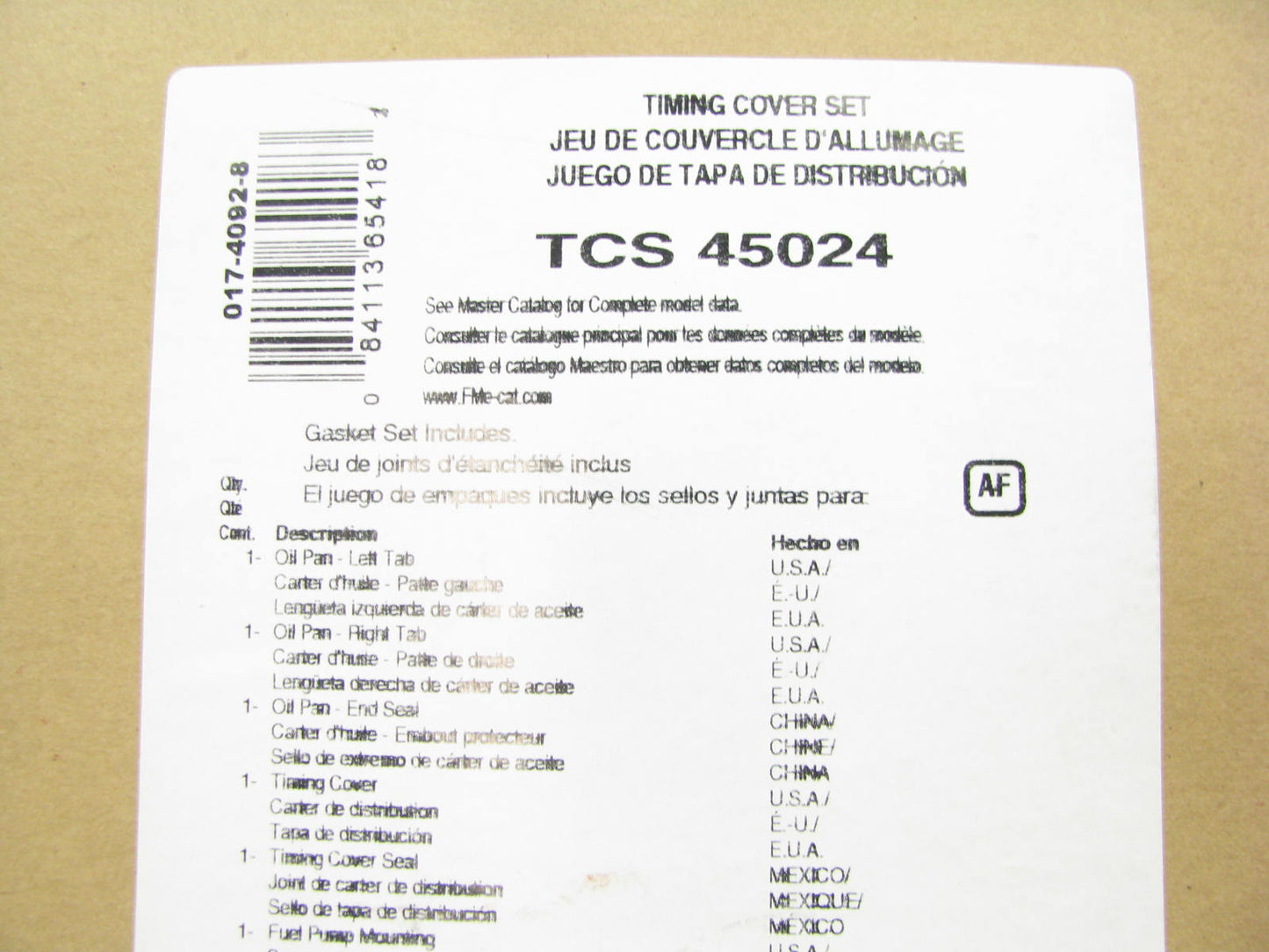 Fel-Pro TCS45024 Timing Cover Gasket Set 1968-85 Ford Lincoln Mercury 429 460 V8