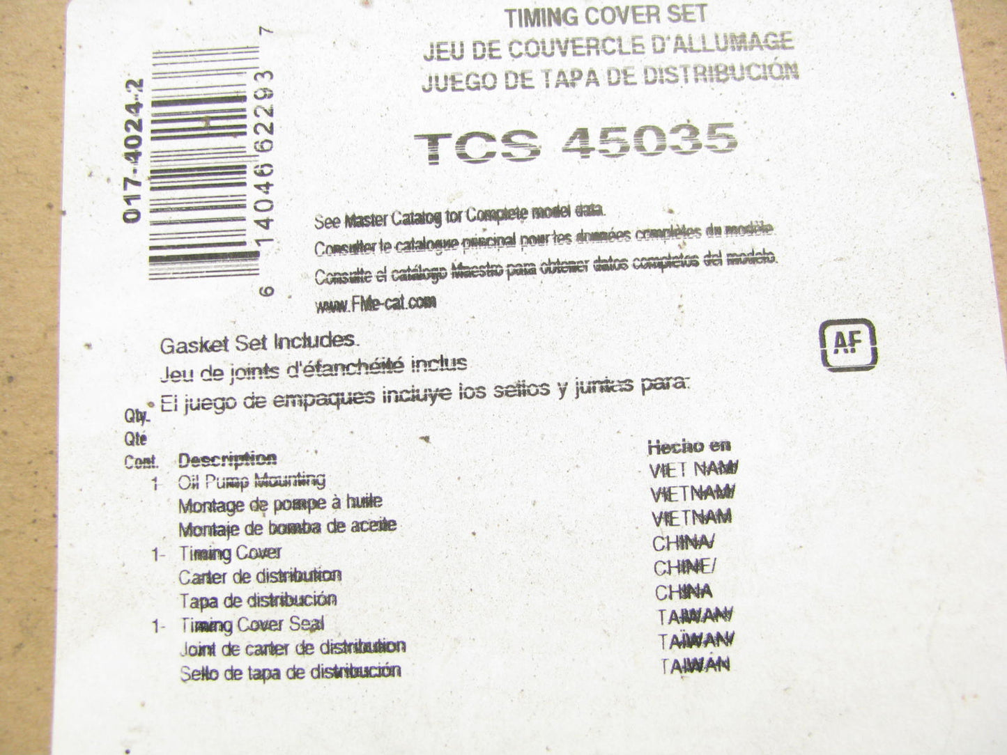 Fel-pro TCS45035 Engine Timing Cover Gasket Set