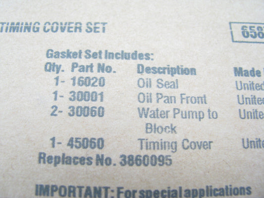Fel-Pro TCS45060 Engine Timing Cover Gasket Set
