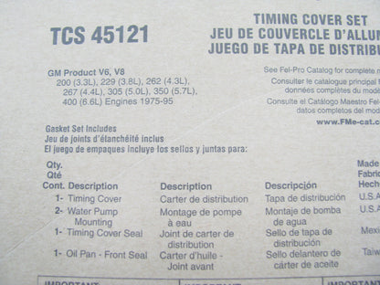 Fel-pro TCS45121 Timing Cover Gasket Set