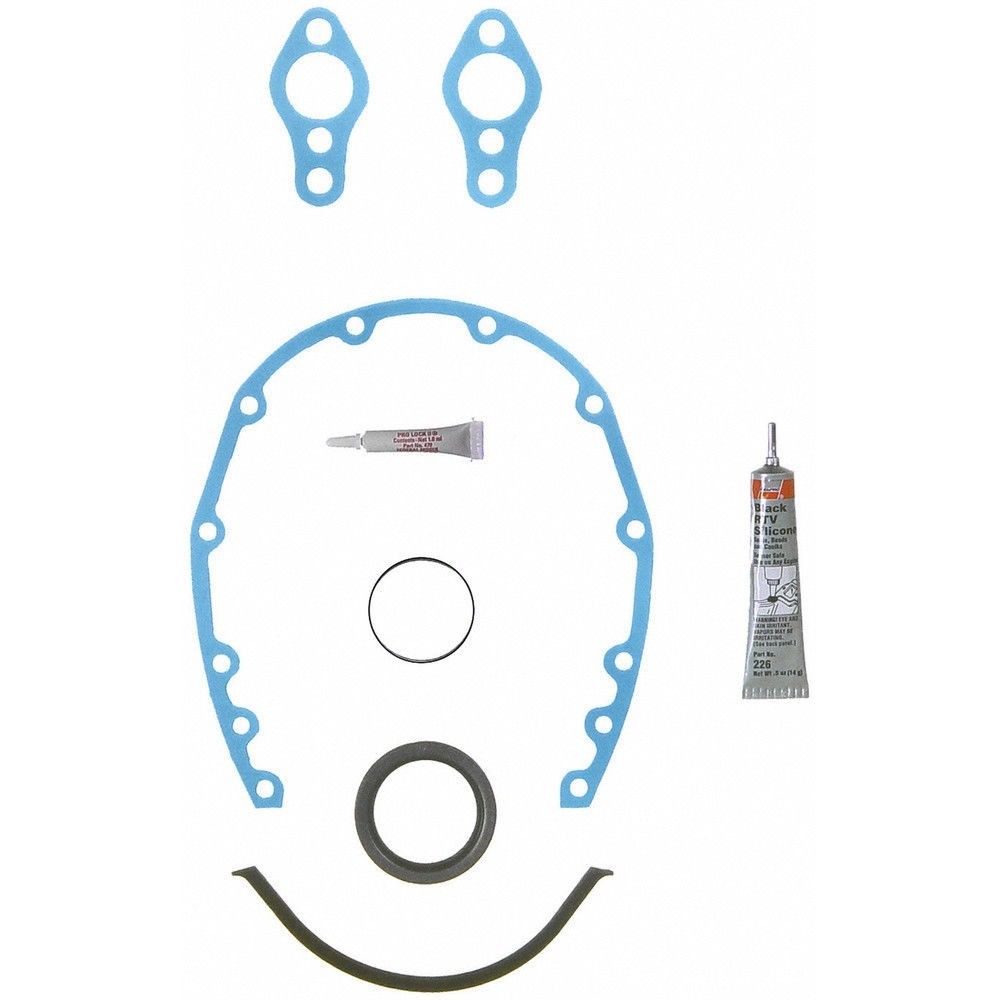 FEL-PRO TCS45165 Timing Cover Gasket Set - 1965-1982 SBC Small Block Chevy V8