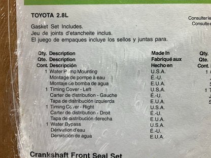 Fel-Pro TCS45518-1 Engine Timing Cover Gasket Set For 1982-1988 Toyota 5MGE