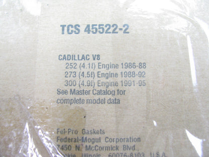 FEL-PRO TCS45522-2 Timing Cover Gasket Set - 1986-95 Cadillac 4.1L 4.5L 4.9L V8