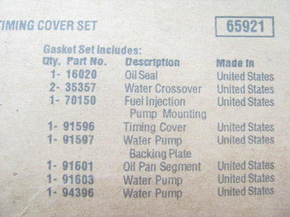 FEL-PRO TCS45554 Timing Cover Gasket Set For 1982-2002 Chevy 6.2L 6.5L DIESEL V8