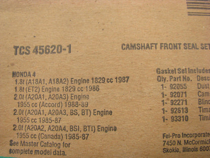 FEL-PRO TCS45620-1 Front Camshaft Seal Set 86-89 Accord 85-87 Prelude 1.8L 2.0L