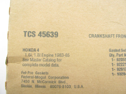 Fel-pro TCS45639 Engine Crankshaft Seal Kit Front For 1984-1985 Honda 1.6L 1.8L