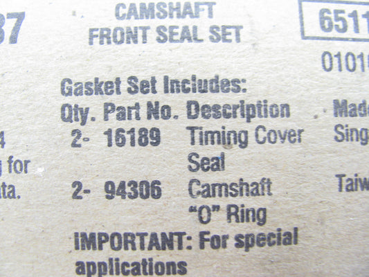 FEL-PRO TCS45687 Engine Camshaft Front Seal Set For 1985-1994 Subaru 1.8L H4