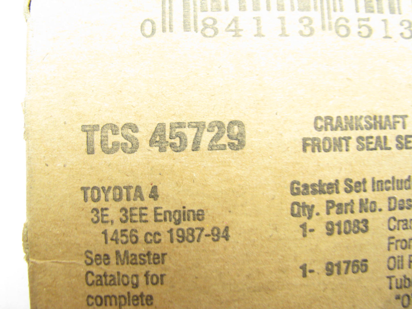 Fel-pro TCS45729 FRONT Crankshaft Seal Set 87-96 Toyota Tercel, 92-96 Paseo 1.5L