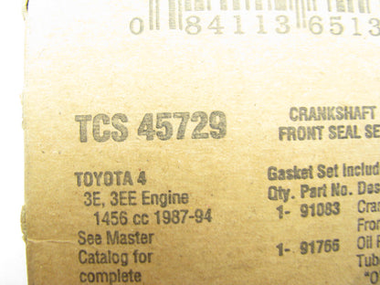 Fel-pro TCS45729 FRONT Crankshaft Seal Set 87-96 Toyota Tercel, 92-96 Paseo 1.5L