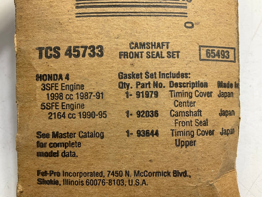 Fel-pro TCS45733 Front Camshaft Seal Set 1987-91 Toyota Camry Celica 2.0L