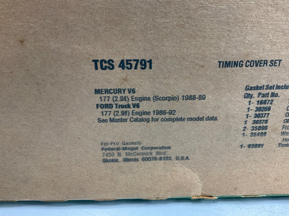 Fel-pro TCS45791 Engine Timing Cover Gasket Set For 1986-1992 Ford 2.9L-V6