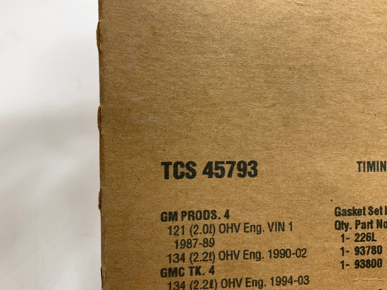 Fel-pro TCS45793 Timing Cover Gasket Set - 1994-2003 Chevy S10, GMC Sonoma 2.2L