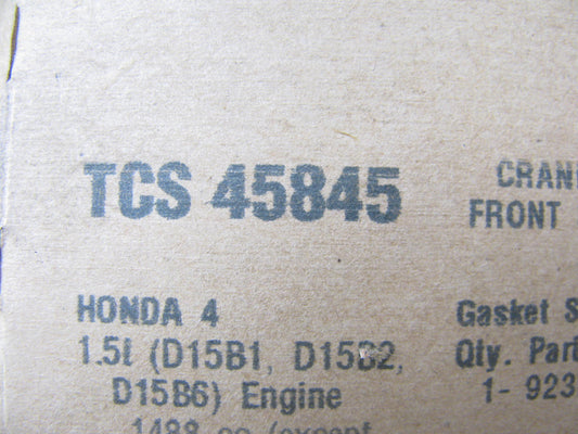 Fel-Pro TCS45845 FRONT Engine Crankshaft Seal Kit 1988-95 Honda Civic 1.5L 1.6L