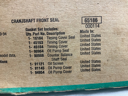 Fel-Pro TCS45910 FRONT Engine Crankshaft Seal Kit For 1989-94 Dodge 1.8L I4