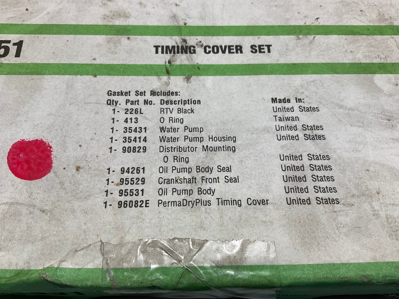 Fel-Pro TCS45951 Timing Cover Gasket  1994-99 Ford Lincoln Mercury 3.8L V6 OHV