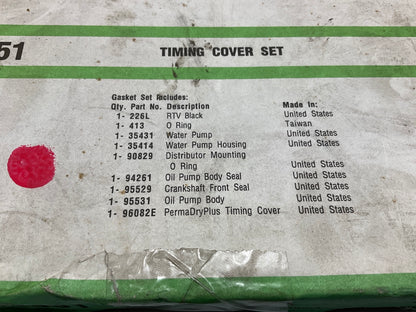 Fel-Pro TCS45951 Timing Cover Gasket  1994-99 Ford Lincoln Mercury 3.8L V6 OHV