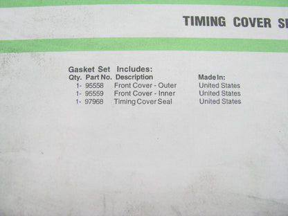 Fel-pro TCS45954 Timing Cover Gasket Set For 91-95 Buick Chevrolet Pontiac 2.3L
