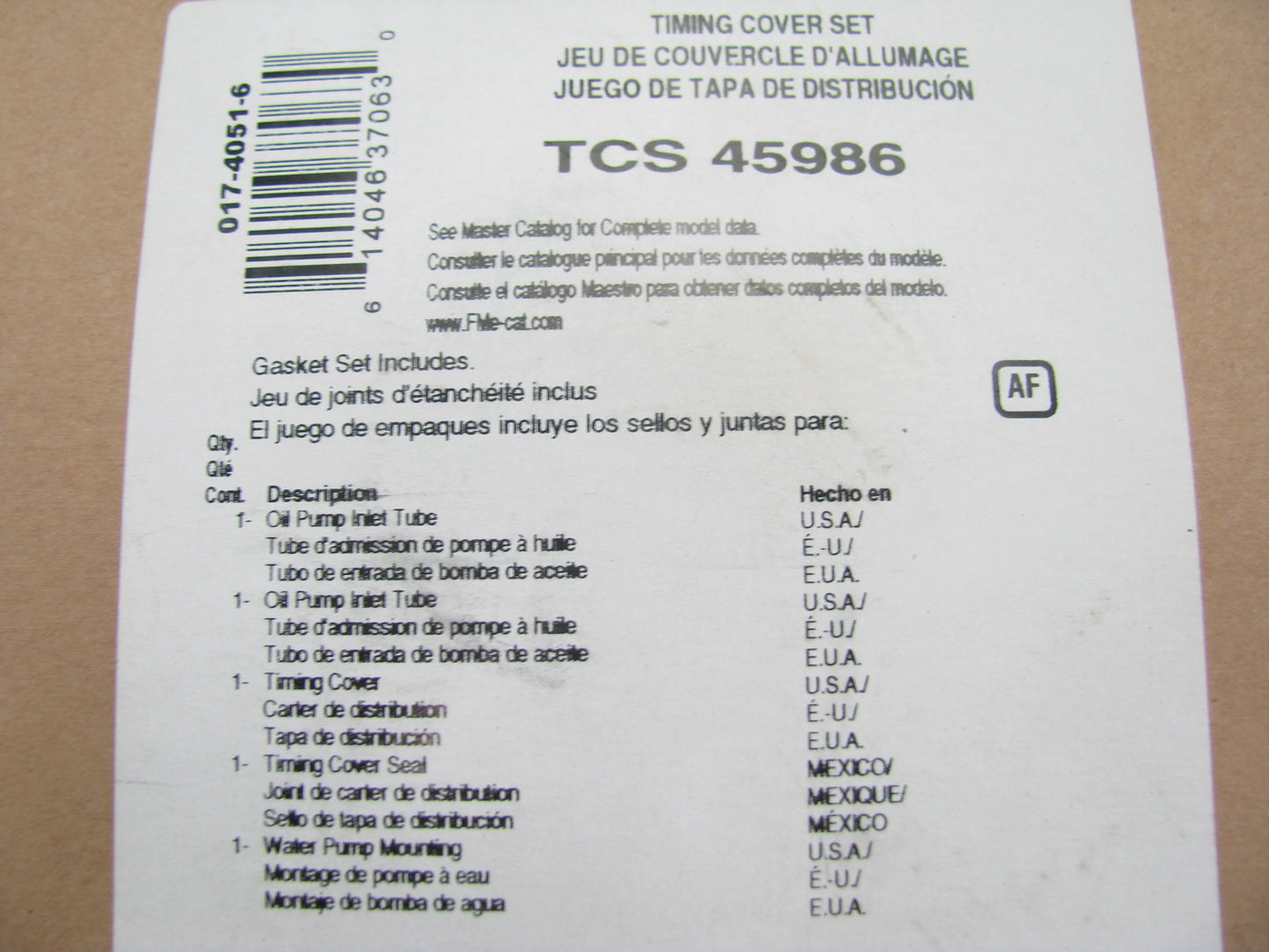 Fel-pro TCS45986 Engine Timing Cover Gasket Set 99-03 Ford Explorer 4.0L V6