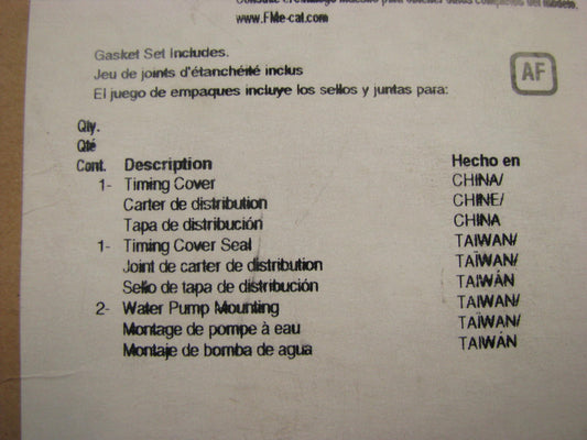 FEL-PRO TCS46007 Engine Timing Cover Gasket Set - 2001-2007 Chevy GMC 8.1L V8