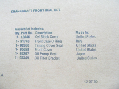Fel-pro TCS46024 Timing Cover Gasket Set for 1999-2009 Mitsubishi 2.4L