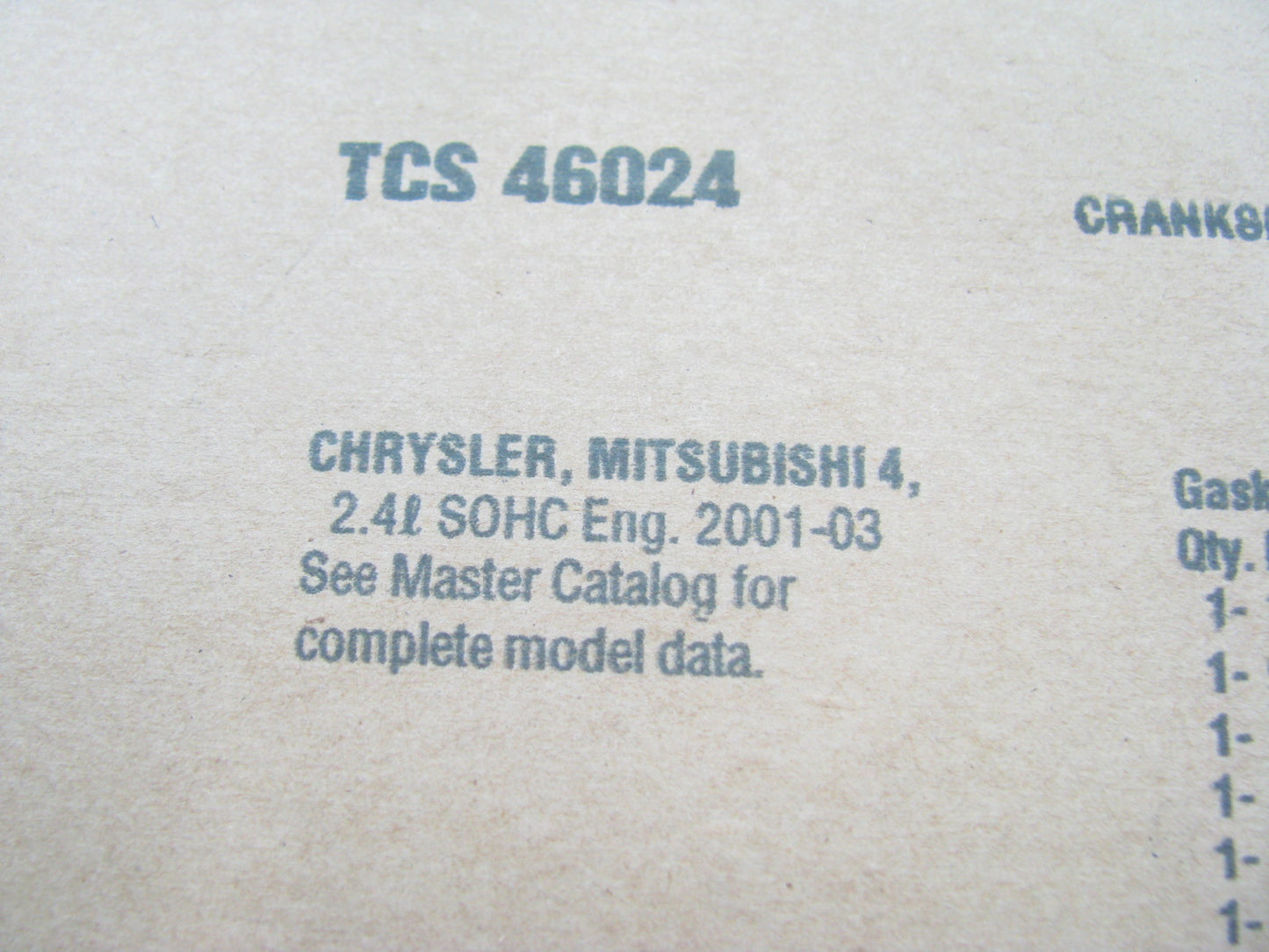 Fel-pro TCS46024 Timing Cover Gasket Set for 1999-2009 Mitsubishi 2.4L
