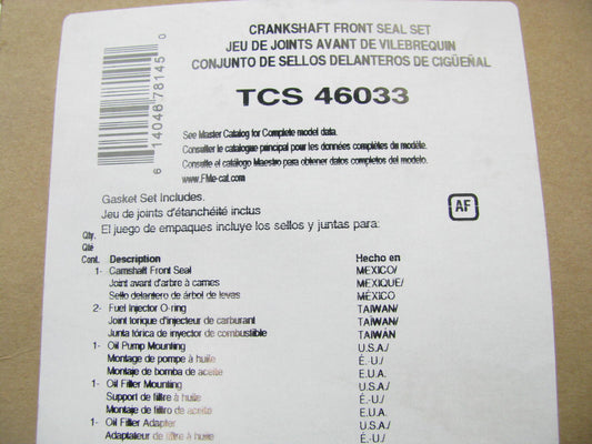 Fel-pro TCS46033 Timing Cover Gasket Set For 1999-2002 Nissan Mercury 3.3L