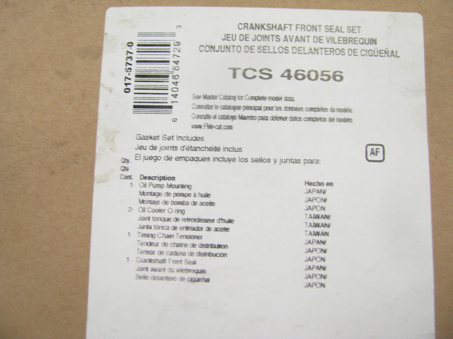 Fel-Pro TCS46056 FRONT Engine Crankshaft Seal Kit 96-09 Suzuki 1.8L 2.0L I4 DOHC