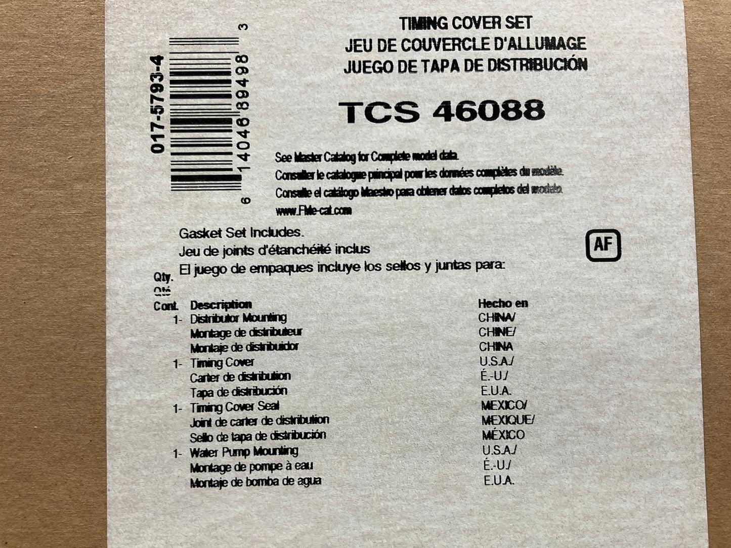 Fel-pro TCS46088 Timing Cover Gasket Set for 2005-2006 Chevrolet Pontiac 3.5L