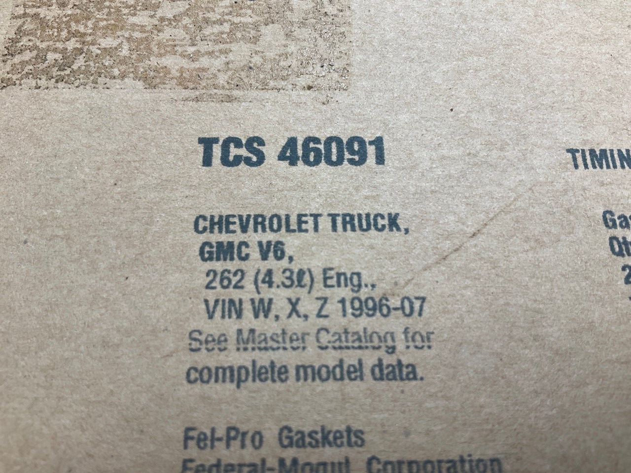 Fel-pro TCS46091 Engine Timing Cover Gasket Set For 1995-2007 Chevy GMC 4.3L V6