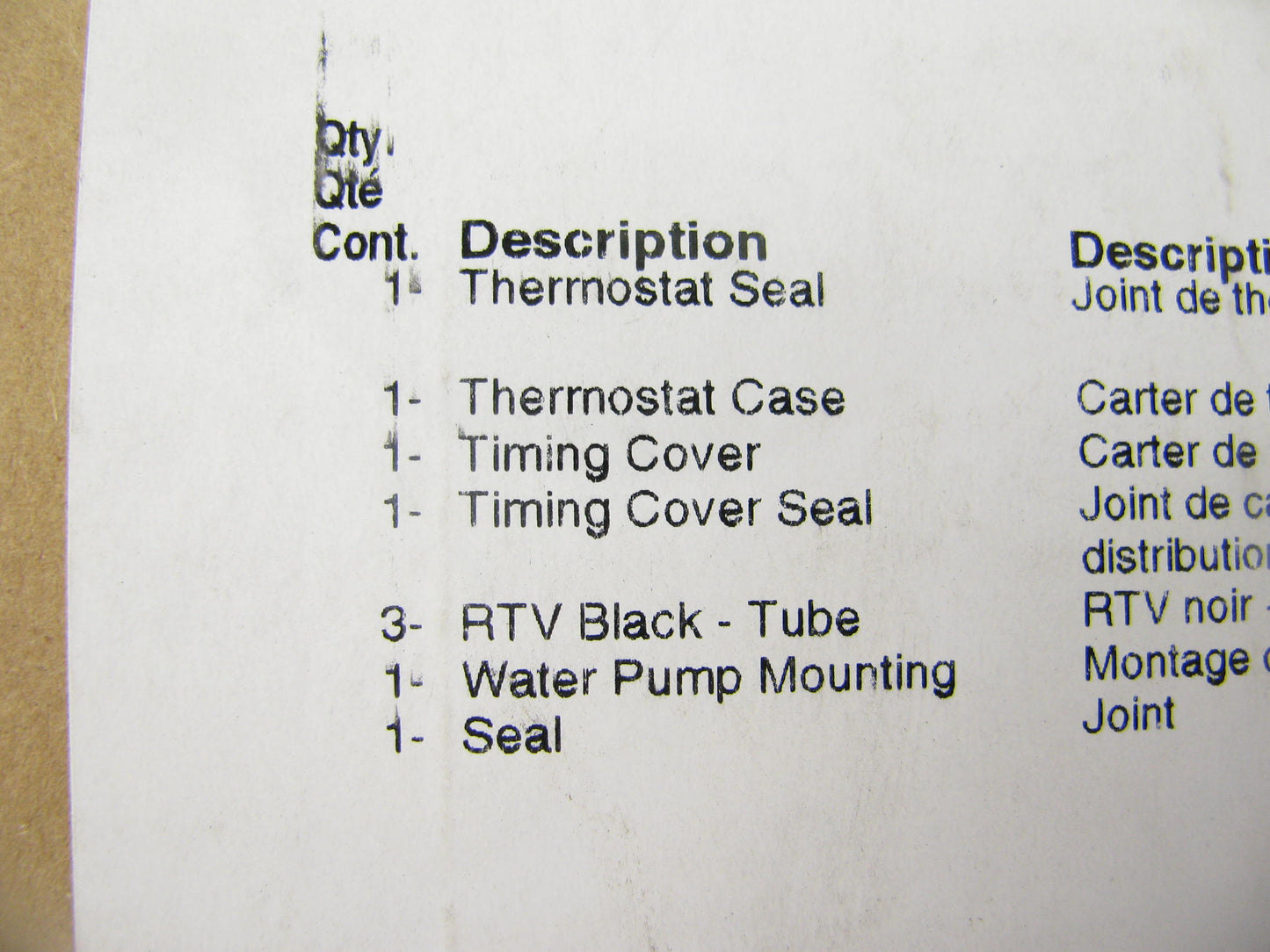 Fel-pro TCS46182 Timing Cover Gasket Set
