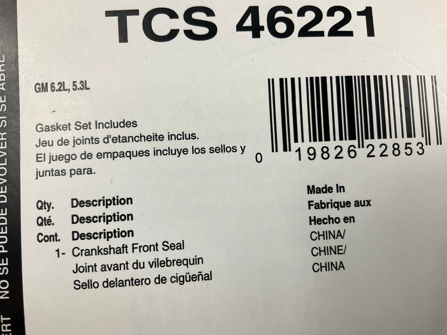 Fel-pro TCS46221 Front Engine Crankshaft Seal
