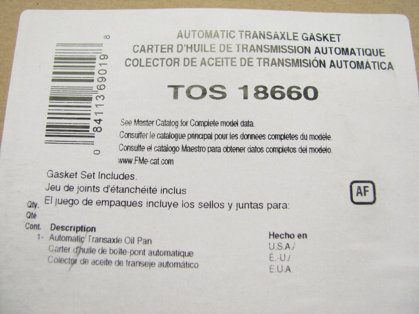 Fel-pro TOS18660 10-BOLT ATX Auto Trans Valve Body Gasket 1981-94 FORD