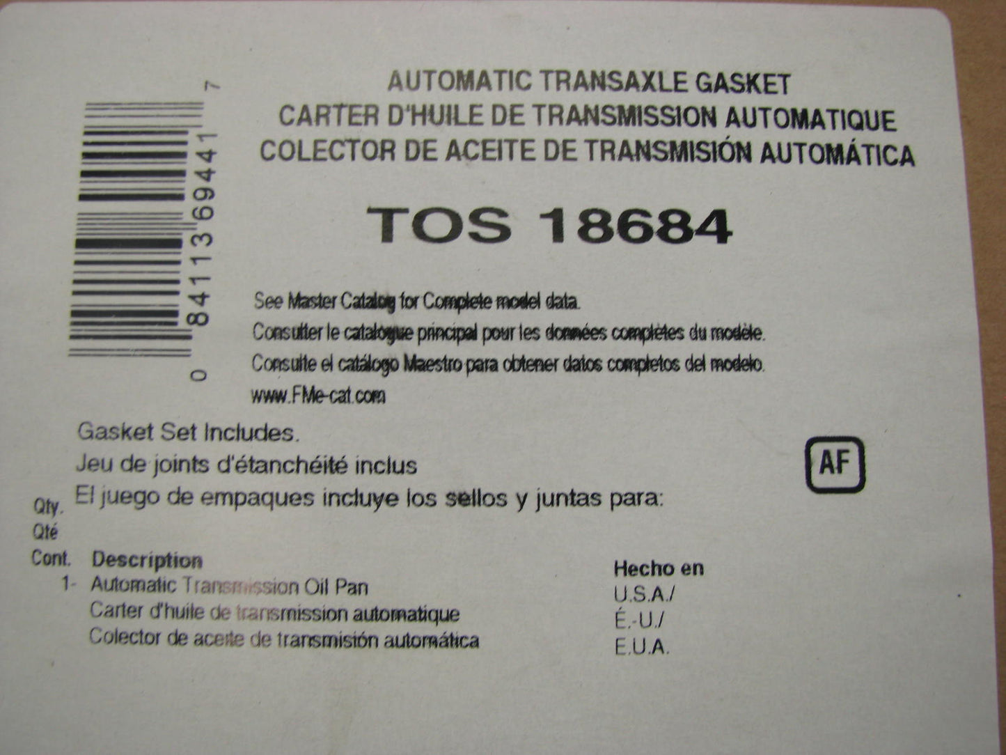 Fel-pro TOS18684 Automatic Transmission Oil Pan Gasket For 87-09 Subaru 4 Speed