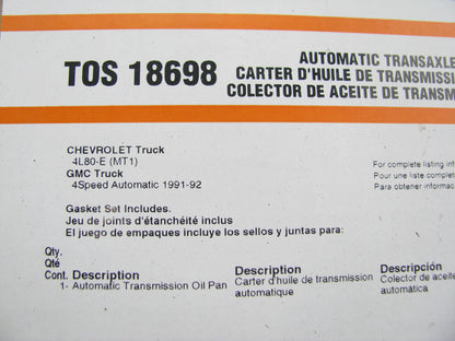 FEL-PRO TOS18698 Automatic Transmission Oil Pan Gasket