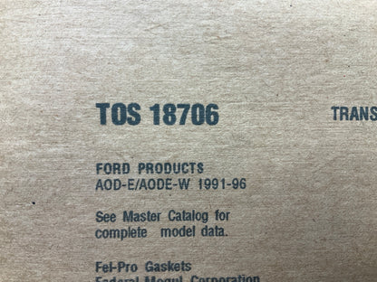 Fel-Pro TOS18706 Auto Trans Oil Pan Gasket - Ford AOD-E, AOD-EW, 4R70W 4-Speed