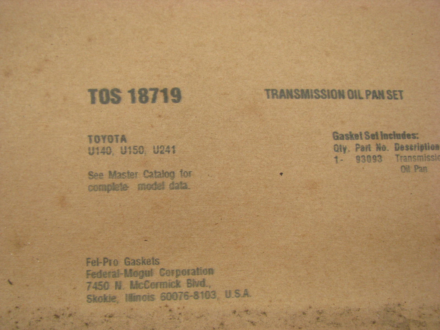 FEL-PRO TOS18719 Auto Trans Oil Pan Gasket