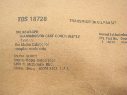 Fel-Pro TOS18728 Auto Trans Oil Pan Gasket 1995-05 Volkswagen VW 01M Tranny