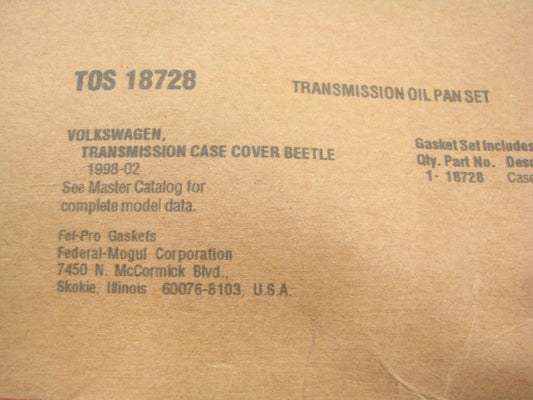 Fel-Pro TOS18728 Auto Trans Oil Pan Gasket 1995-05 Volkswagen VW 01M Tranny