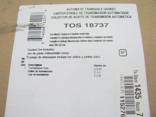 Fel-Pro TOS18737 Auto Trans Valve Body Gasket 1990-03 Ford Mercury AX4S Tranny