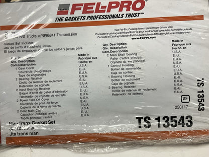 Fel-pro TS13543 Transmission Gasket Set For New Process NP345 4-Speed Trans