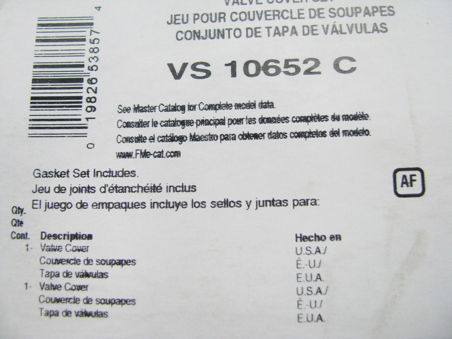 1953-1967 Ford Tractor 172 134 Gas Valve Cover Gasket Set Fel-pro VS10652C