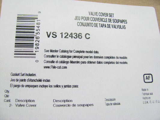 Fel-pro VS12436C Valve Cover Gasket Set - Ford Truck 401 475 477 534-V8