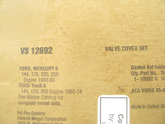 Fel-Pro VS12692 Valve Cover Gasket